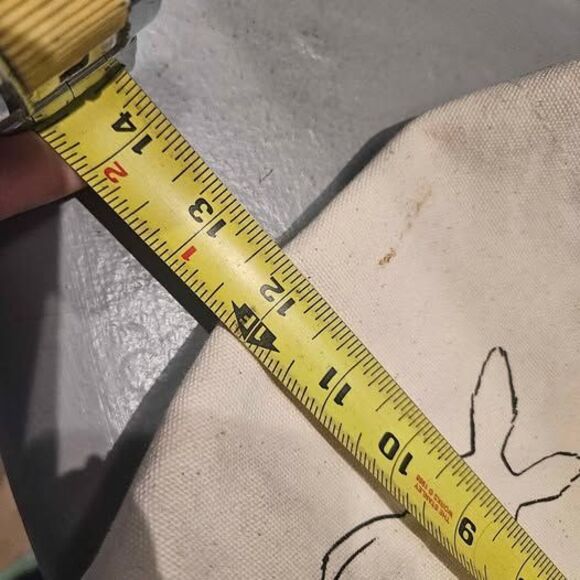 Rae Dunn 'Happy Easter' Canvas Tote Bag with Polka Dot Inner Liner 12" - Picture 5 of 6